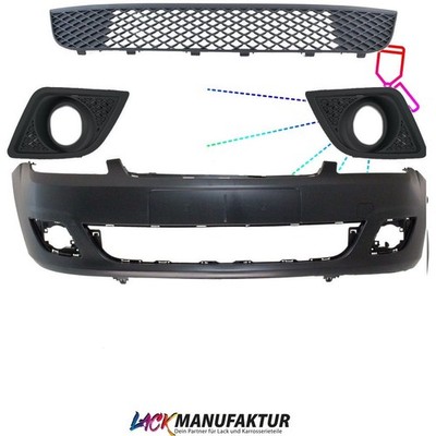 LACKIERT & NEU Ford Fiesta 5 V JH JD Stoßstange vorne inkl. Gitter +NSW Bj.05-08