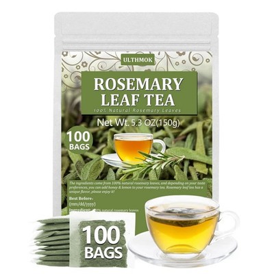ULTHMOK Rosemary Tea Bags 100 Count Pure Natural Caffeine Free Herbal Tea