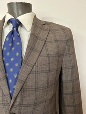 JOS A BANK 1905 New Tradition Men  s Brown Windowpane Wool Sport Coat Sz 40S