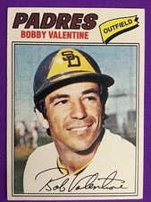 1977 TOPPS BASEBALL SET BREAK CARD # 629 Bobby Valentine