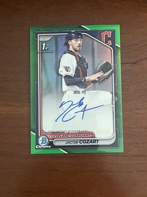 2024 Bowman Draft- !st Bowman Chrome Auto Jacob Cozart  Green Refractor #/99