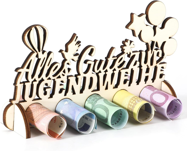Jugendweihe Geldgeschenk Aus Holz, Jugendweihe Geldgeschenke Verpackung FüR Jung-image