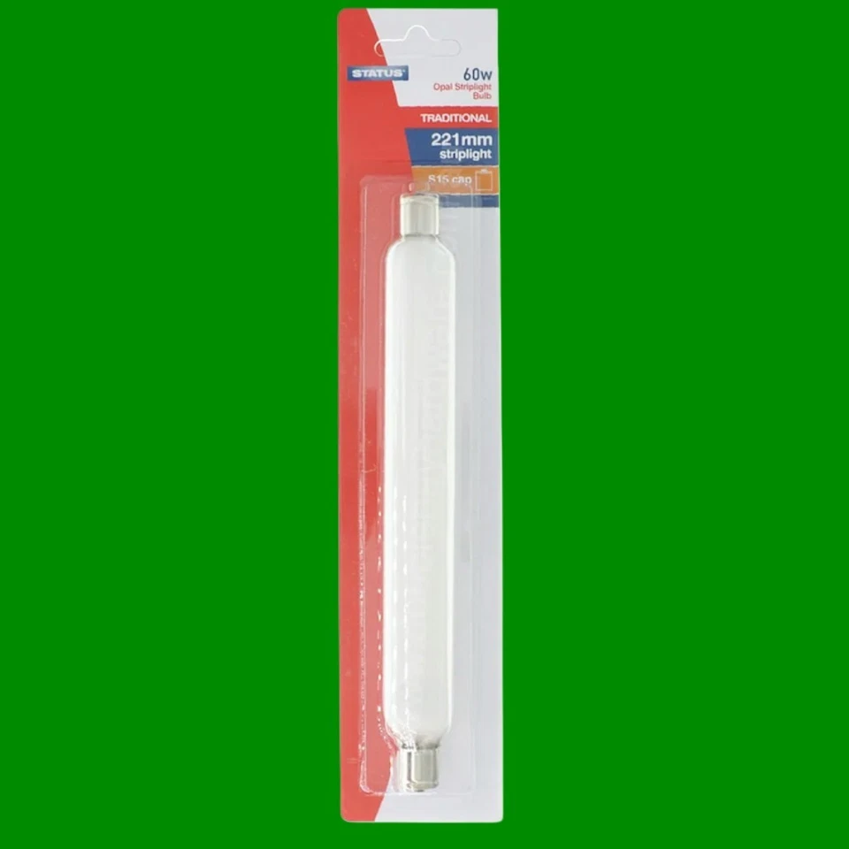 2X 60W Status 221Mm Opale Tube À Double Extrémité S15 Lampe Linéaire Ampoule - Photo 3/3
