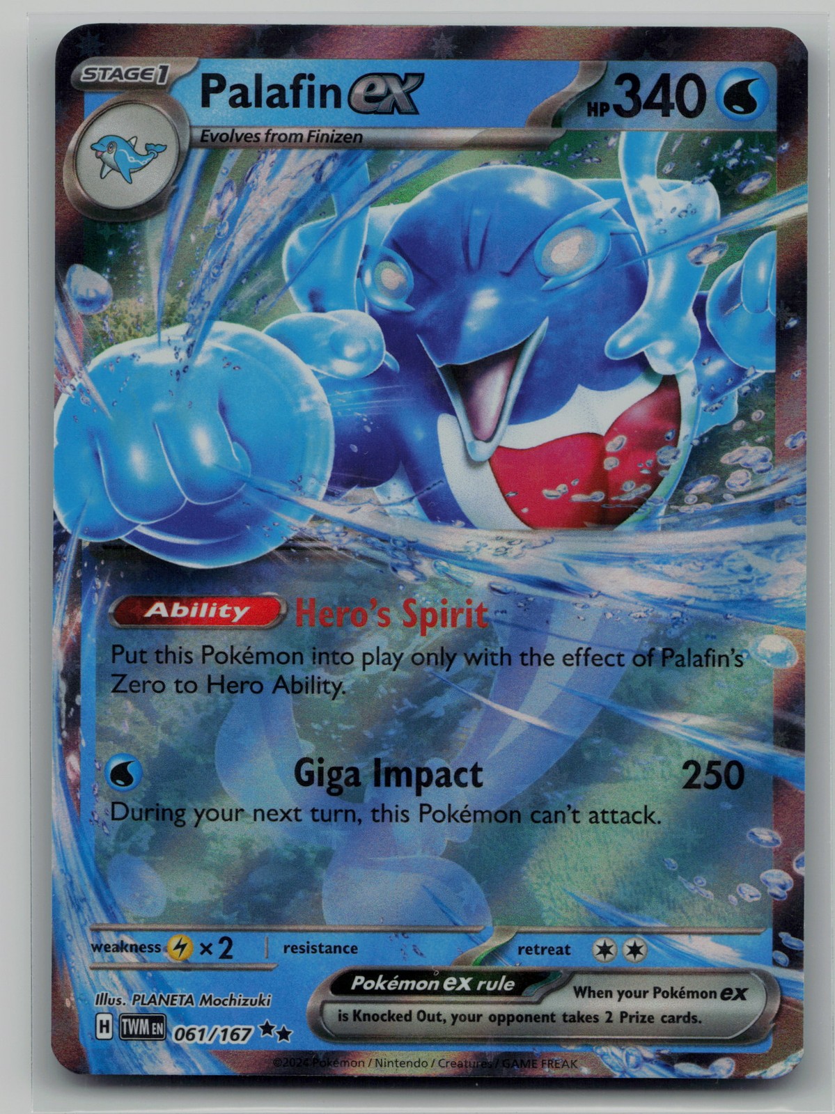 Palafin ex - Double Rare SV06: Twilight Masquerade 061/167 NM