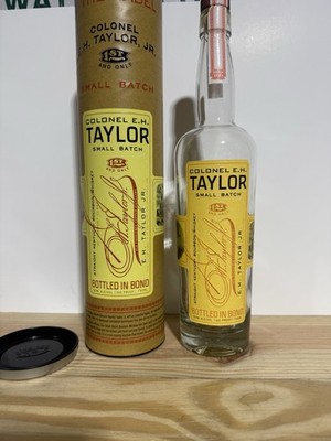 EH Taylor Small Batch Bourbon Whiskey Empty 750ml Bottle, Cork, Storage Tube
