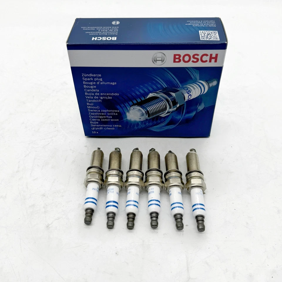 6 piezas bujías YR7MPP33 para Mercedes Benz C230 C250 C300 CL550 E350 V6 Bosch Foto 2 de 4