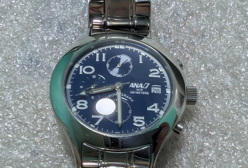 RARE VINTAGE All Nippon Airways ANA Original Chronograph Watch   - Bild 5 von 7