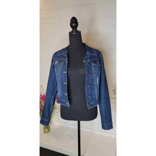 L.e.i. Distressed Jean Jacket, Size Medium, Dark Wash - Nwot