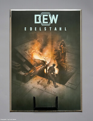 IMOGLAS BLECHSCHILD - DEW EDELSTAHL - wohl um 1950