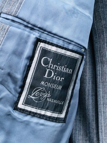 Christian Dior Monsieur Suit - Vintage 1983 - grey pinstriped - Excellent Cond. - Picture 3 of 12