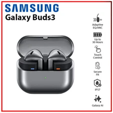 Samsung Galaxy Buds3 SILVER Active Noise Cancellation Bluetooth Earbuds Earphone