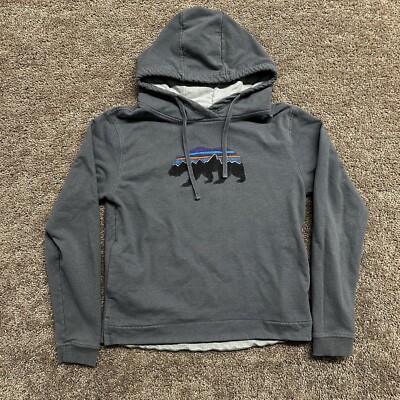 Patagonia Womens Fitz Roy Bear Uprisal Pocket Hooded Sweatshirt Size Medium 
