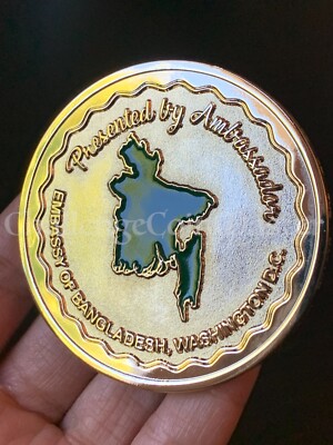D49 Ambassador EMBASSY OF BANGLADESH, WASHINGTON, DC CHALLENGE COIN