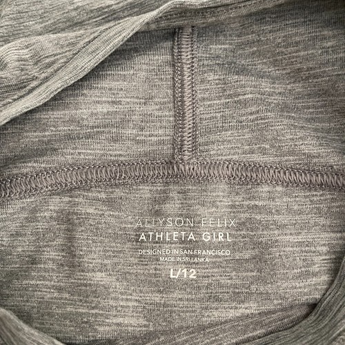 Allyson Felix Athleta Shirt Girl's Large 12 Short Sleeve Athletic Graphic Tee - Picture 8 of 10