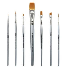 AS-35 Golden Taklon Synthetic Combo Brush Set 7 pcs
