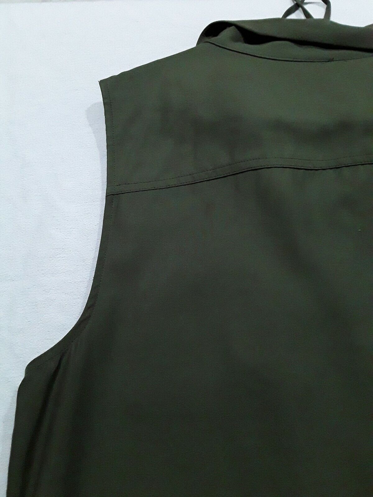 Christopher and Banks womens M olive green sleeve… - image 8