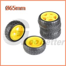 Multi Purpose Rubber Plastic Diameter Wheels 65mm For Hobby & Car Toy Making Etc