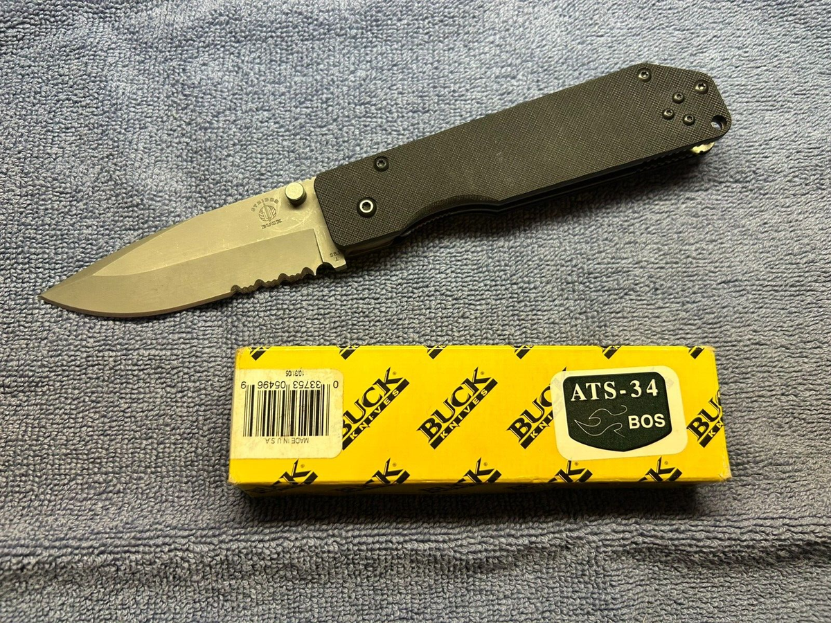 Buck Strider - 880 - Partially Serrated ATS-34 - G10 Handles 