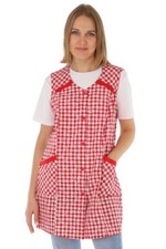 7/8 Kasack kurz bunt Schürze ohne Arm Kittel Kochschürze Kittelschürze