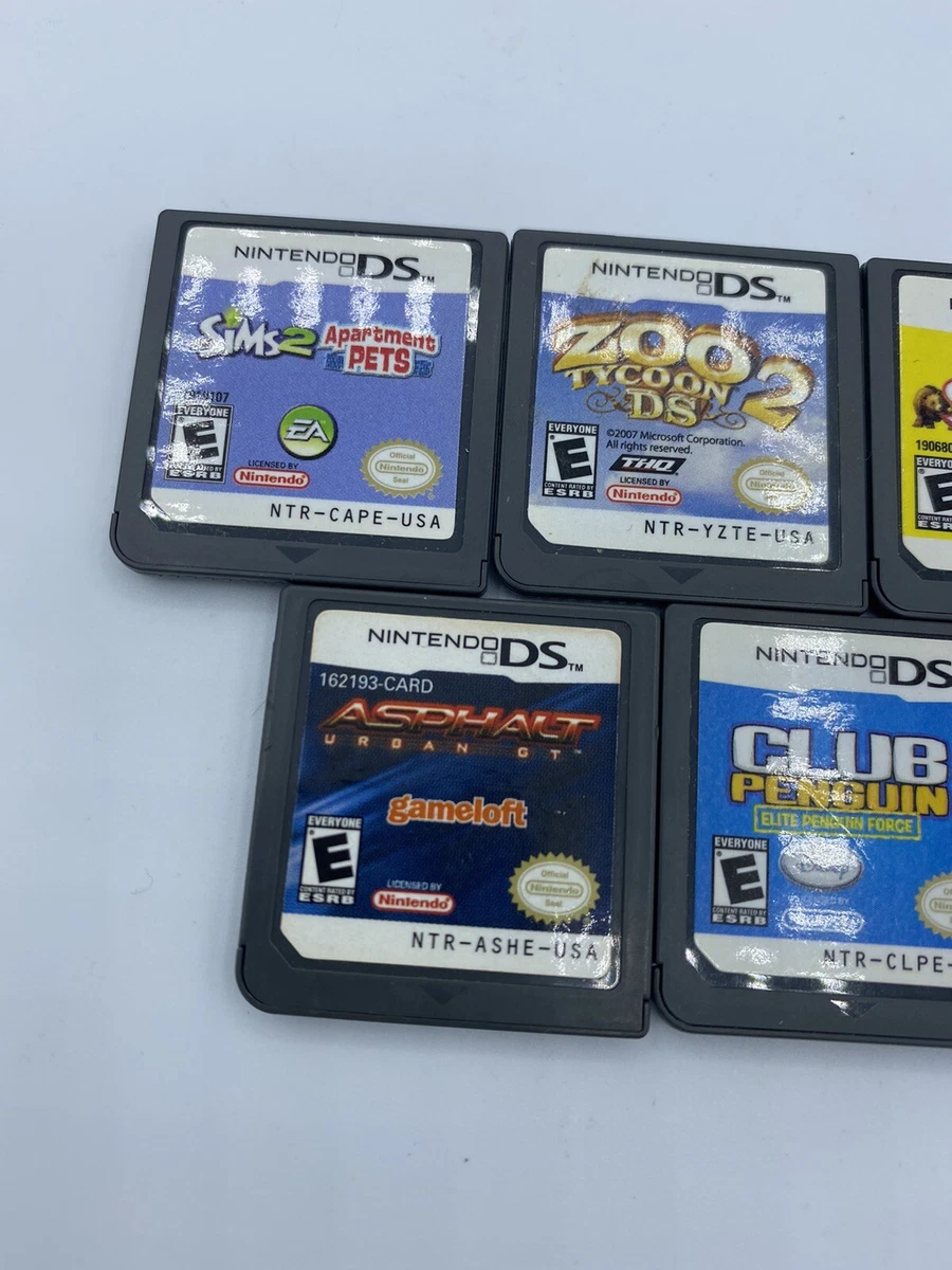 Sims 2 Zoo Tycoon Asphalt Pets Nintendo DS Game Cartridge Lot