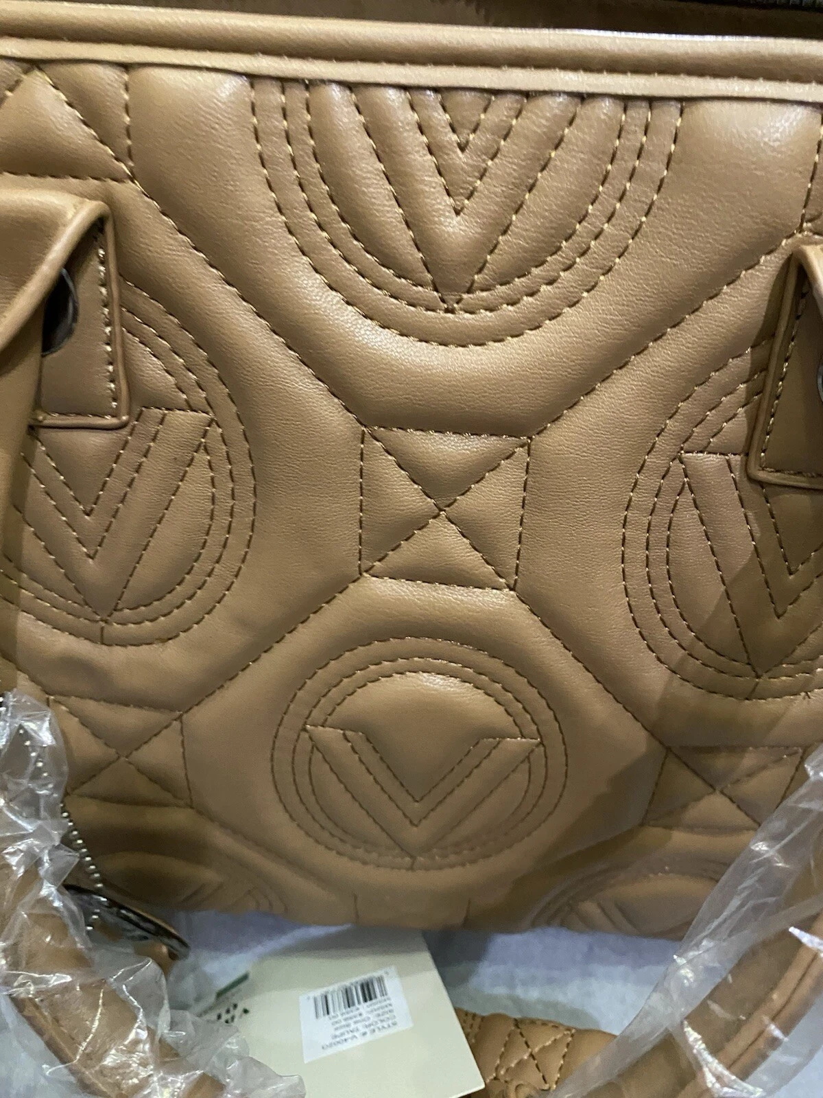 Valentino Orlandi Borsa Grande Trapuntata Taupe Tracolla Tracolla e Manico