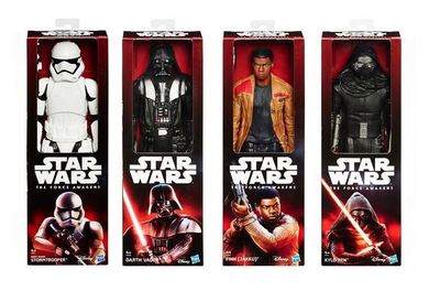 STAR WARS FORCE AWAKENS FINN DARTH VADER KYLO REN STORMTROOPER 12  FIGURES NEW  