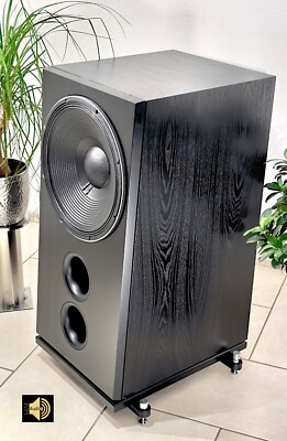 AUDIOPHIL SUB CONTRA, HIGH END Subwoofer, JBL 2226H,97 dB! Furnier Esche schwarz