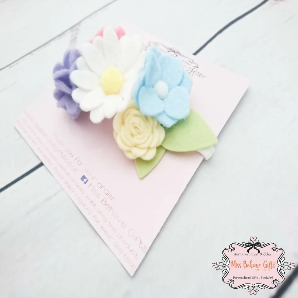 Baby Girls Felt Flower Garden Headband - Image 4 of 4