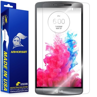 Pack] ArmorSuit MilitaryShield LG G3 Anti-Bubble HD Clear Screen