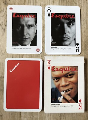 ESQUIRE Deluxe Pokergröße Spielkarten - mit Beckham, Johnny Depp usw.