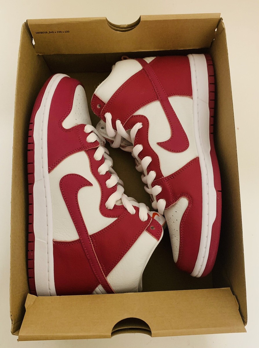 Nike SB Dunk High Pro ISO Mens Sz 10 Sweet Beet White Skate  display picture 3
