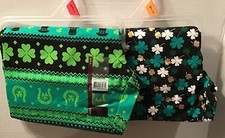 Juniors S, M, L, XL, 2XL, 3XL ST. PATRICK S DAY SHAMROCK Clover ANKLE LEGGINGS