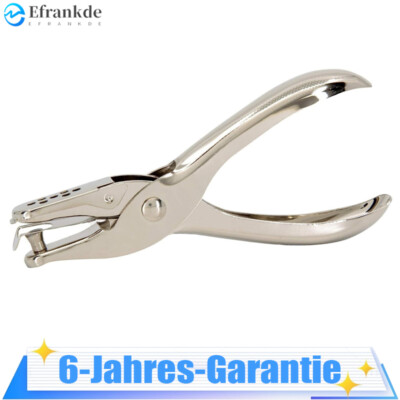 6 mm Einzellochstanze Lochzange Papierlocher Bürolocher für Ordner 8 Blatt A4 DE