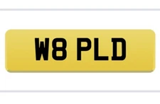 W8 PLD CHERISHED PRIVATE NUMBER PLATE DVLA PERSONAL CAR REGISTRATION UK