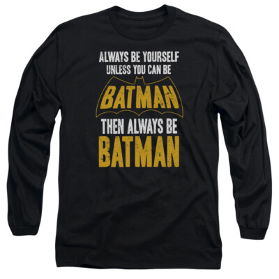 BATMAN BE BATMAN Licensed Men's Long Sleeve Graphic Tee Shirt SM-3XL 
