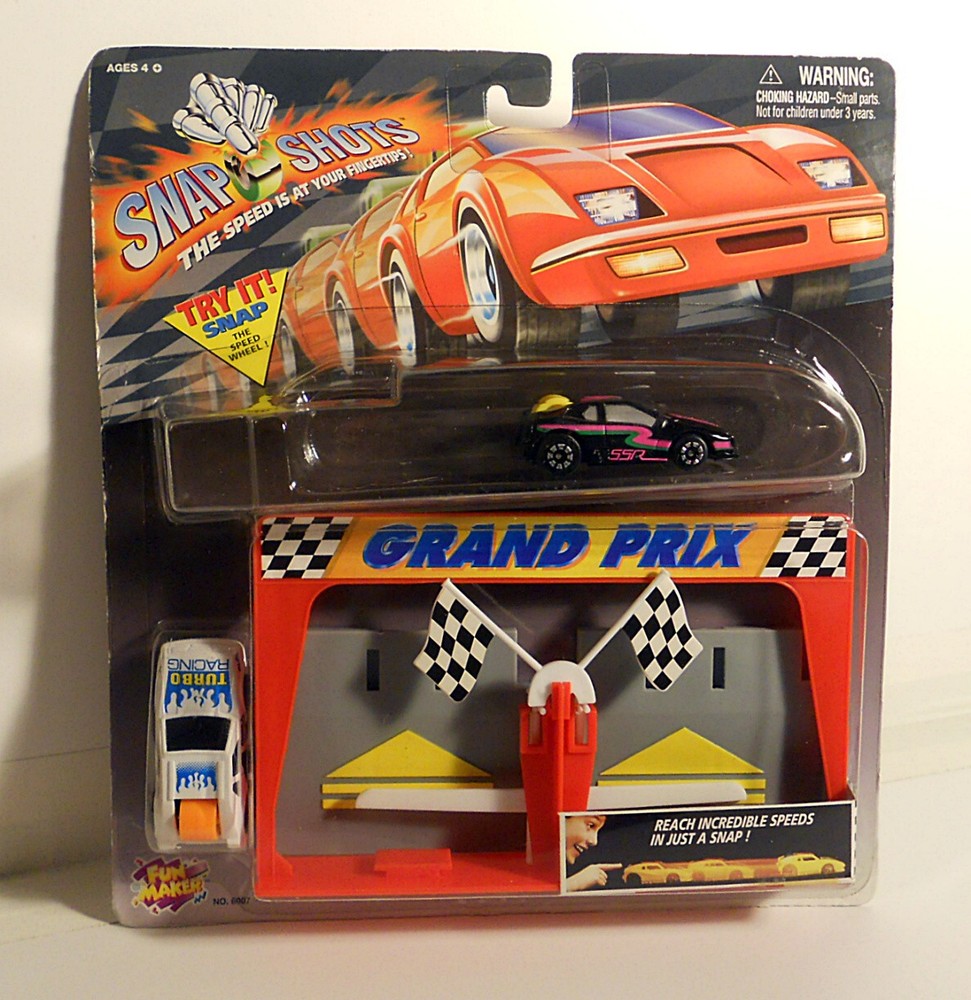 Rare 1997 FUN MAKER Snap Shots N-FORCE SUPER STOCKER Finish Line Race Set NIP