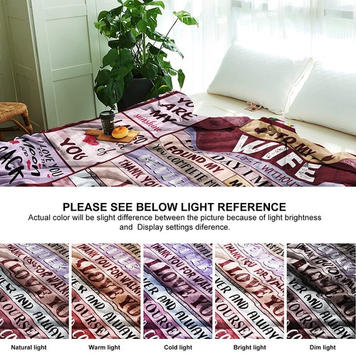 Blanket Gifts for Wife Romantic Anniversary Birthday Gifts for Wife Her I Lov... - Picture 9 of 9