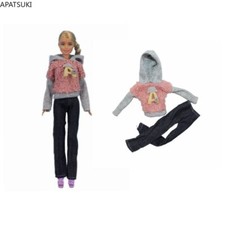 Fashion Clothes Set for 11.5" Doll Hoodie Top Long Pants 1/6 Dolls Accessories