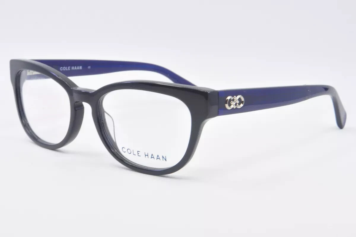 Cole Haan CH5012 001 Rounded BlackBlue Plastic Eyeglasses Frame 49-17-135 27790₽
