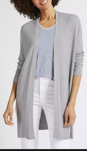Ladies Grey Cardigan Longline M\u0026S 