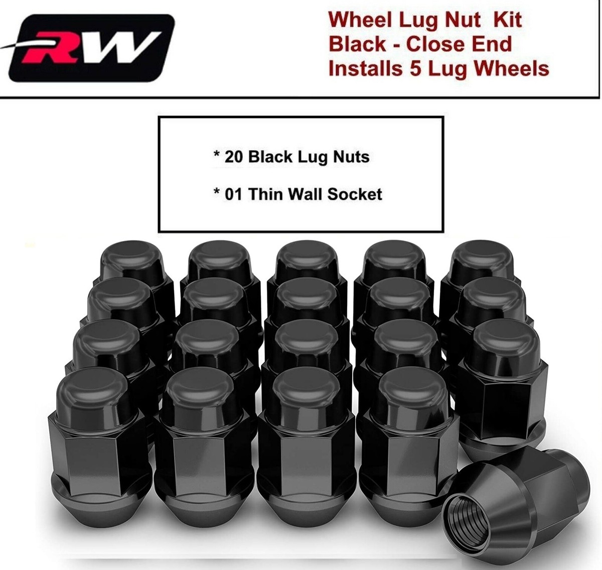 10-Pack Chrome Lug Nuts For 2006-2023 Dodge Charger – M14-1.50 Thread, Steel Capped Nut For Factory Wheels