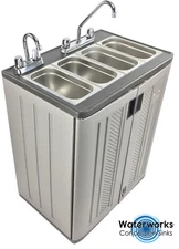 Mobile Concession Sink Portable Food Truck Trailer 4 Compartment Hand Wash Hot