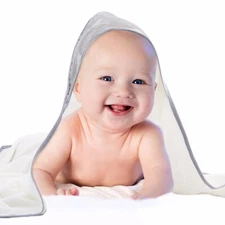 Enovoe Bamboo Hooded Baby Towel - 100% Organic, Hypoallergenic, Extra Soft 