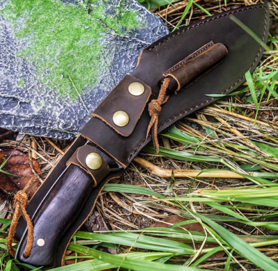 men waist belt bag knife blade sheath machete holder cow leather