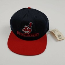 Vintage 90s Cleveland Indians Hat NWT American Needle Nutmeg Mills USA Made Rare