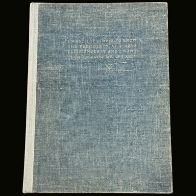 Mr. President Harry Truman Personal Diaries... by William Hillman 1952 HC No DJ