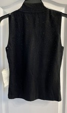 Eliza J Women's Embellished Sleeveless Black Mock Neck Top Size S New with Tags