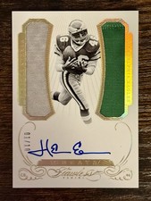 2015 Panini Flawless Herman Edwards GREATS DUAL GAME USED PATCH AUTO GOLD #01/10