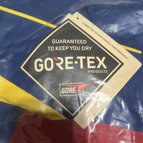 Berghaus GORE-TEX TRANGO GTX JKT Rain Coat Full Zip Men’s M Blue/Red/Yellow image 4