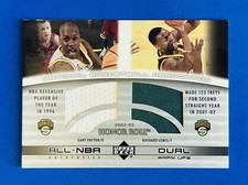 2002-03 UD Honor Roll Gary Payton & Rashard Lewis All-NBA Dual Warm Ups Card